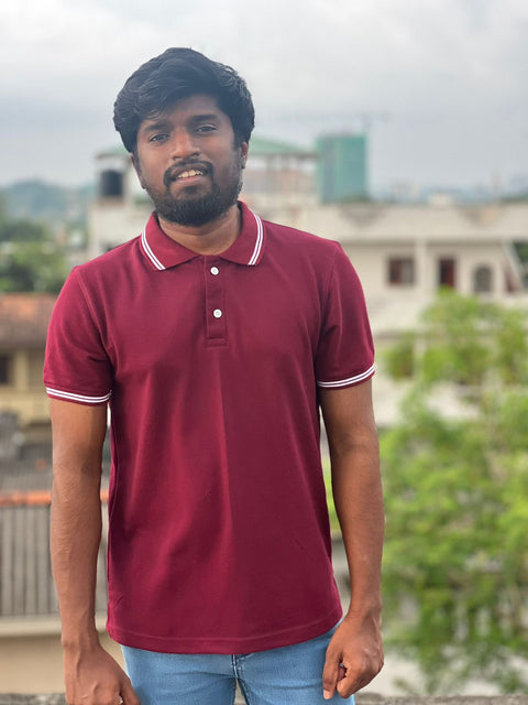 Thalapathy 68 Vijay - Maroon Polo T-shirt