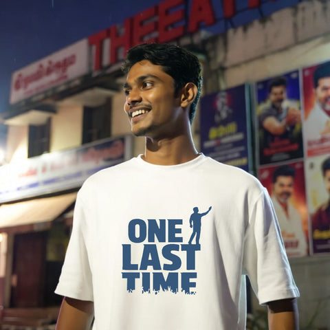 One Last Time White  -  Jananayagan Vijay  Oversize Tee