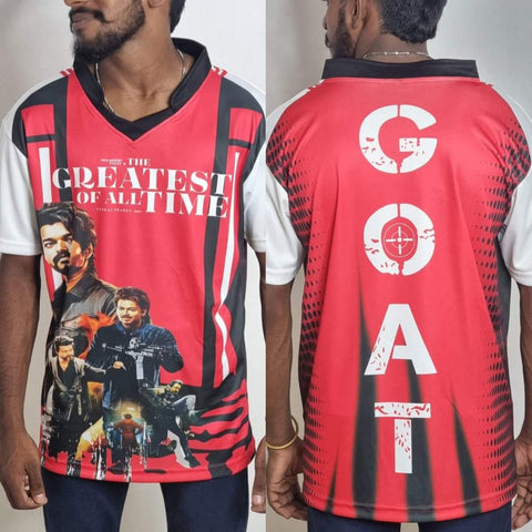 Greatest Of All Time   - Goat Full printed Thalapathy Vijay Sports Jersey