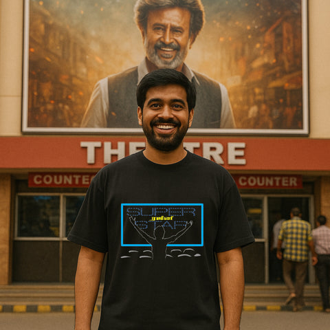 Super Title Card Black Oversize Tee