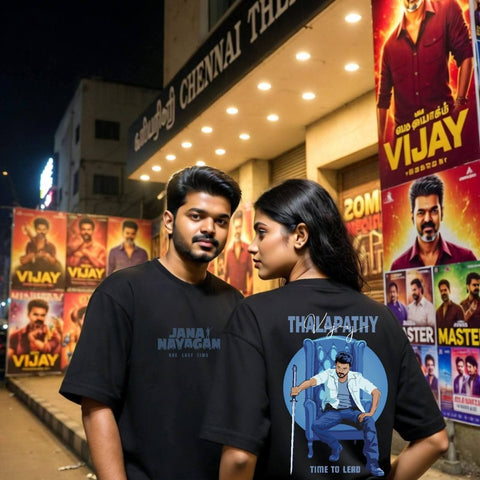 Time to lead Jananayan Vijay  - Tamil Oversize Tee