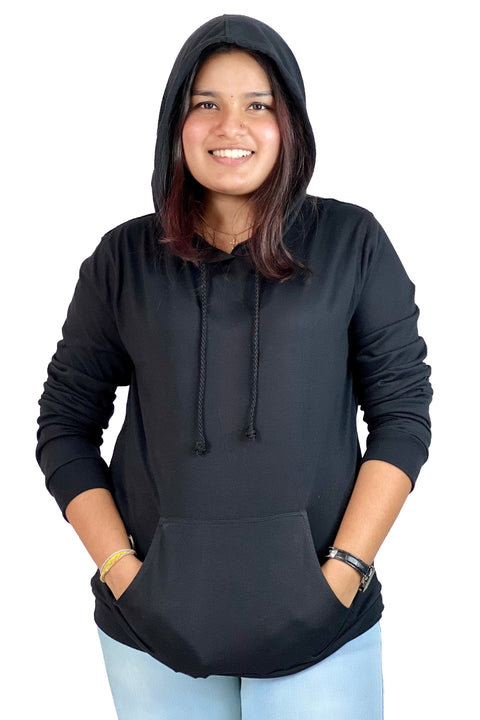 Plain Black Hoodie - TAMILCLOTHING.COM